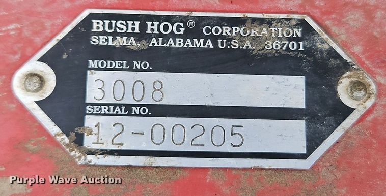 image for item EI3585 Bush Hog 3008 rotary mower