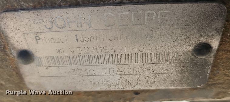 image for item EJ6000 2001 John Deere 5210 tractor