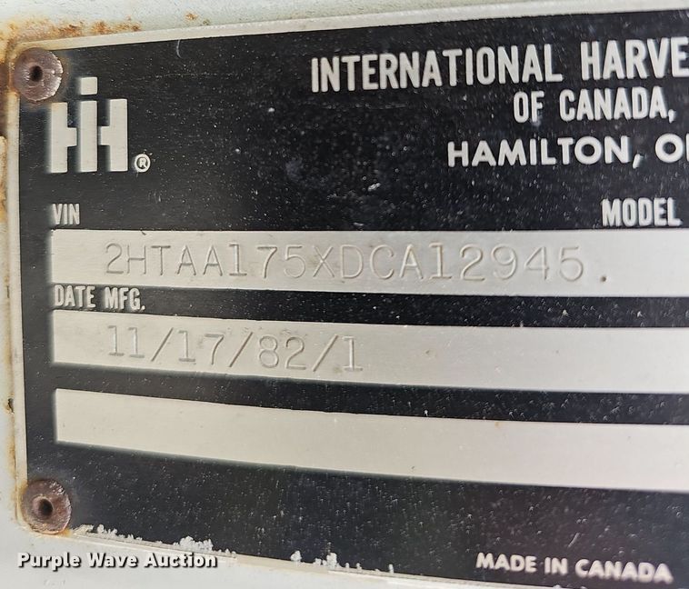 image for item EJ6003 1983 International 1754 fuel truck