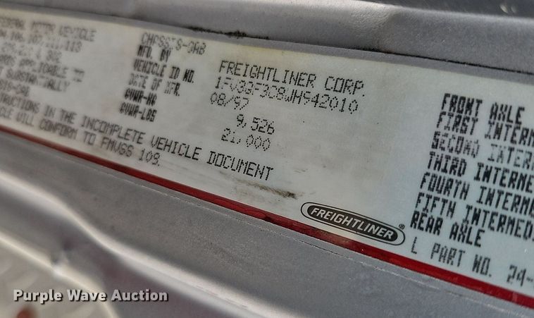 image for item EJ6011 1998 Freightliner FL60 ambulance