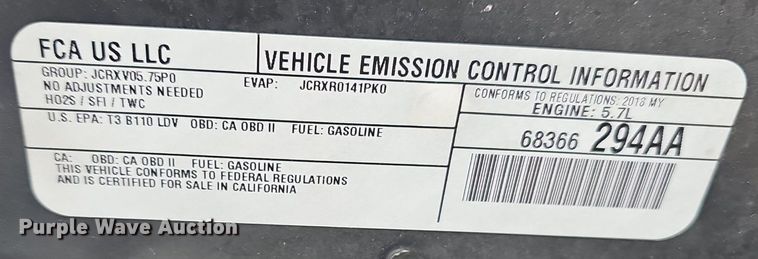 image for item EJ6014 2018 Dodge Charger Police Interceptor 