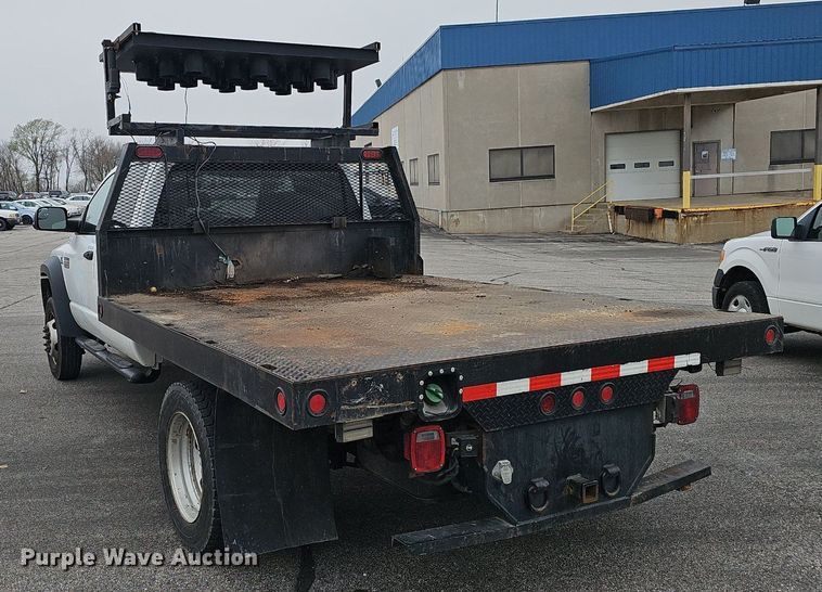 image for item EJ6082 2010 Dodge Ram 5500HD Quad Cab flatbed truck