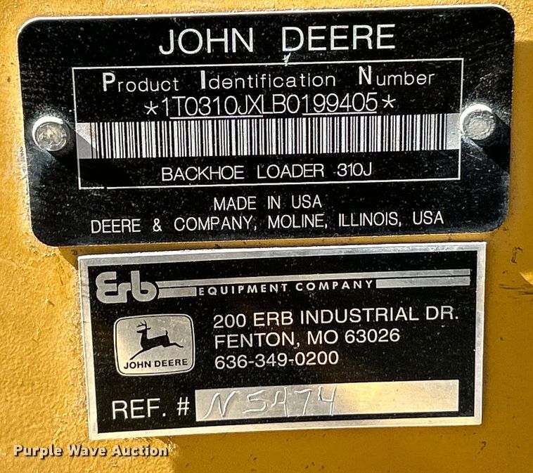 image for item EK4148 2011 John Deere  310J backhoe