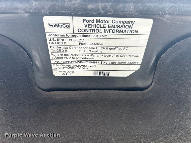image for item EK4206 2016 Ford Fusion Hybrid 