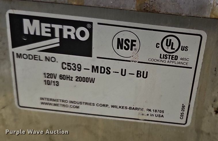 image for item EK5520 (2) Metro food warmers