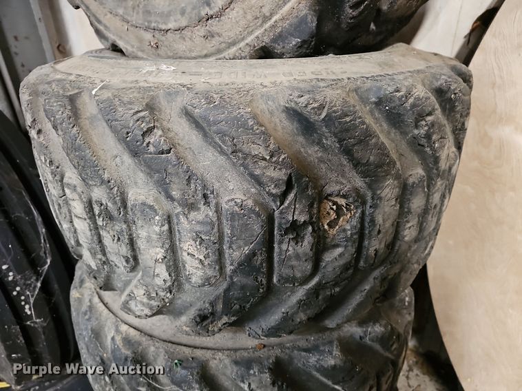 image for item EK5543 (4) Galaxy 33x15.5-16 skid steer tires and wheels