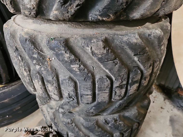 image for item EK5543 (4) Galaxy 33x15.5-16 skid steer tires and wheels