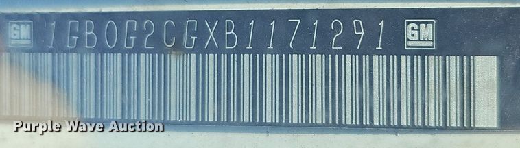 image for item EK5625 2011 Chevrolet Express G3500 box truck