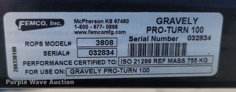 image for item LA9685 Gravely Pro-Turn 60 ZTR lawn mower