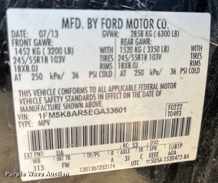 image for item LE9039 2014 Ford Explorer Police Interceptor  SUV