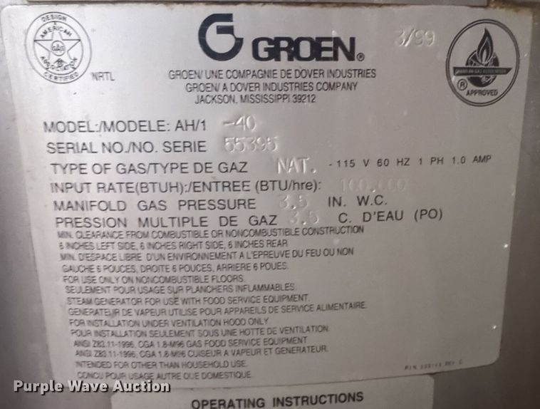 image for item LY9509 Groen AH/1-40 kettle cooker