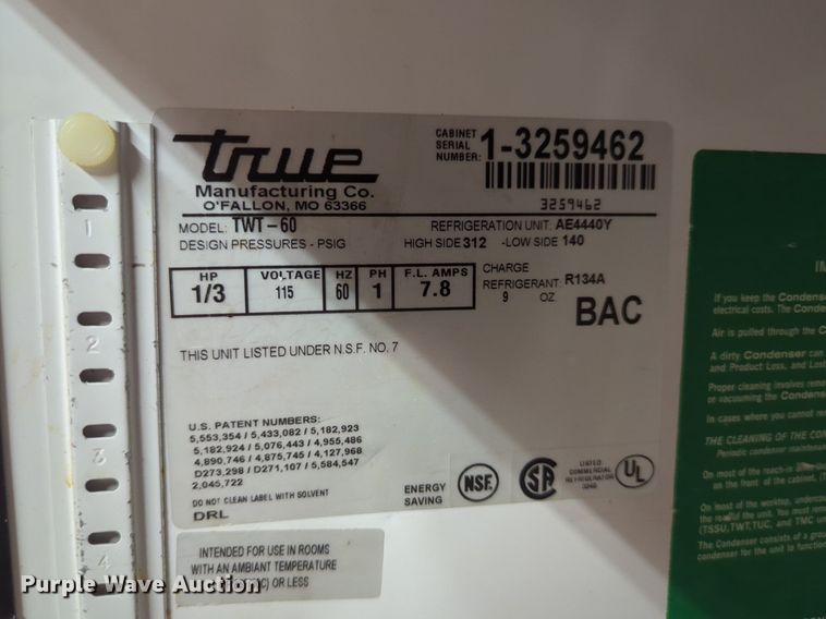 image for item LY9512 True TWT-60 worktop refrigerator cooler