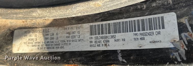 image for item NF9418 2008 Dodge Avenger 