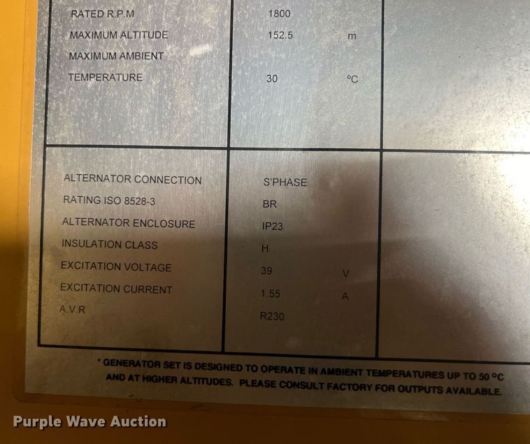 image for item NN9352 2000 Olympian D25P1S generator