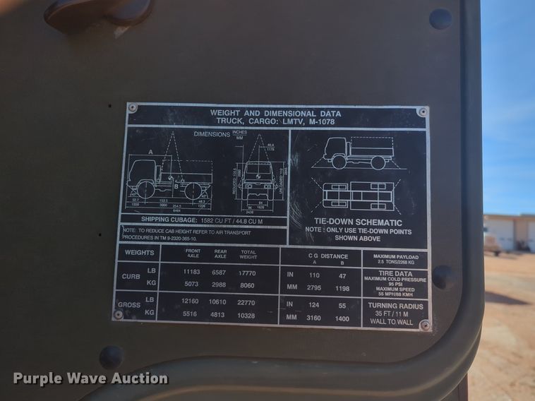 image for item NZ9377 1997 Stewart Stevenson M1078 tank truck