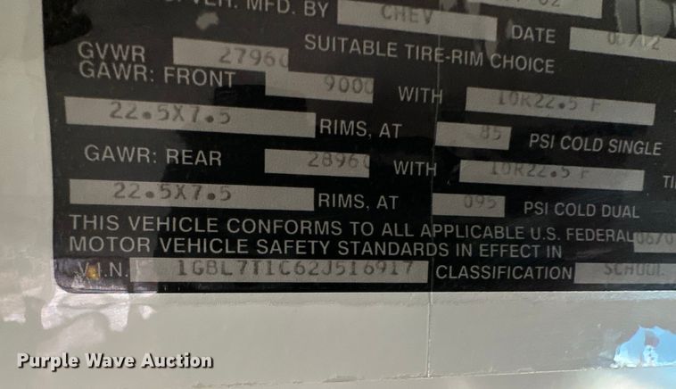 image for item OA9643 2003 Blue Bird school bus