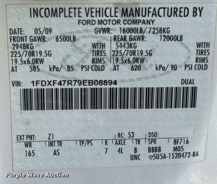 image for item OJ9588 2009 Ford F450 Super Duty XL flatbed truck