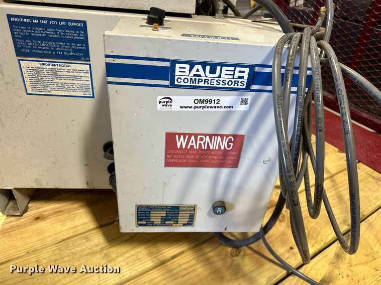 image for item OM9912 1997 Bauer MV-E1 SCBA air compressor