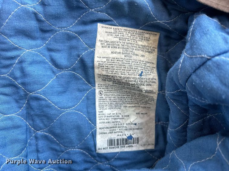 image for item OM9916 firefighter apparel