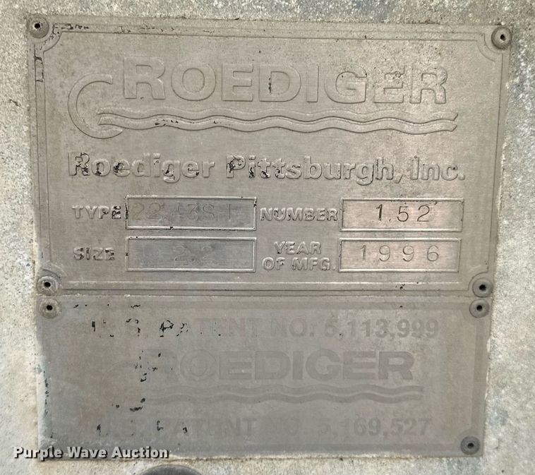 image for item OM9918 1996 Roediger 22.43SH dewatering sludge belt press