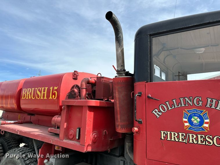 image for item OM9919 1985 AM General  M925 tanker fire truck