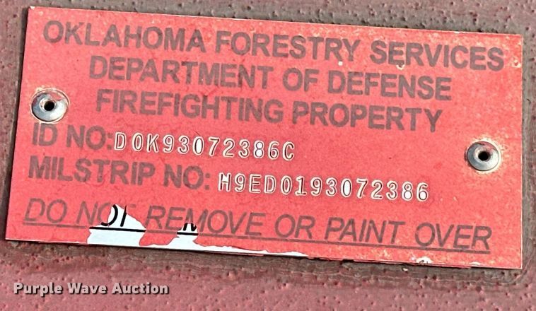 image for item OM9919 1985 AM General  M925 tanker fire truck