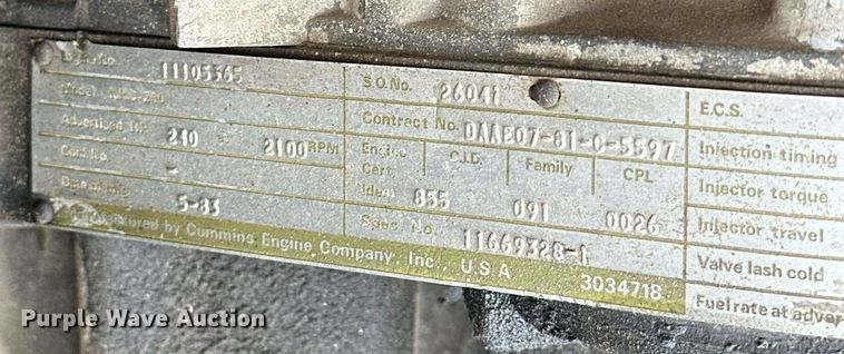 image for item OM9919 1985 AM General  M925 tanker fire truck