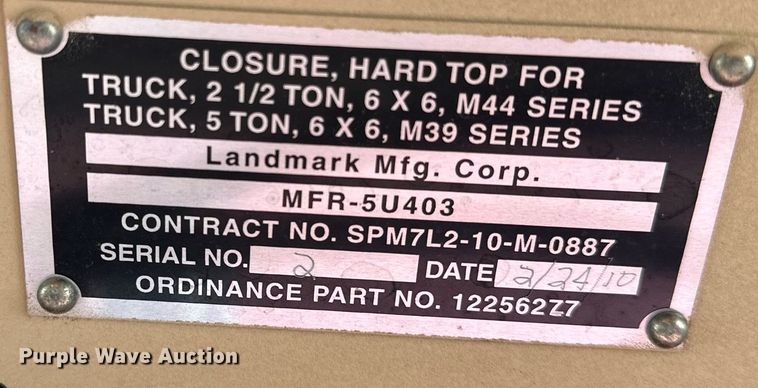 image for item OM9919 1985 AM General  M925 tanker fire truck