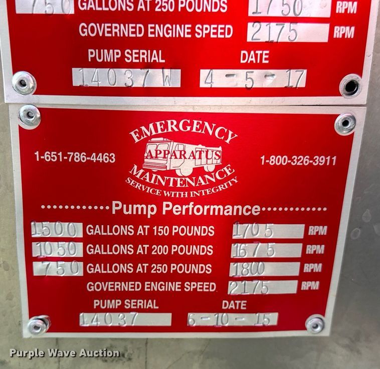 image for item OM9920 1988 Spartan GA20-2142 pumper fire truck