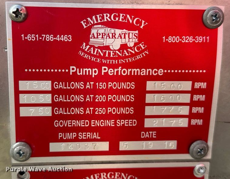 image for item OM9920 1988 Spartan GA20-2142 pumper fire truck