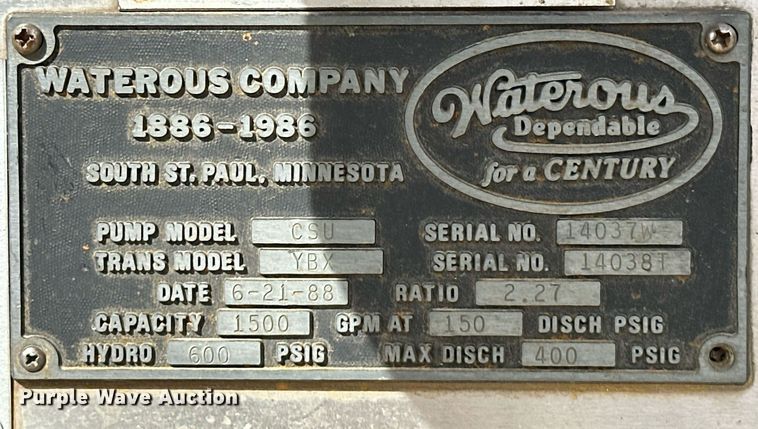 image for item OM9920 1988 Spartan GA20-2142 pumper fire truck