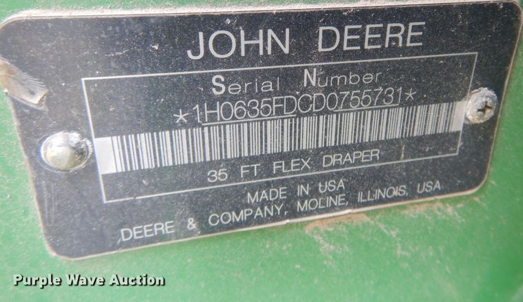 image for item DP2667 John Deere 635FD flex draper head