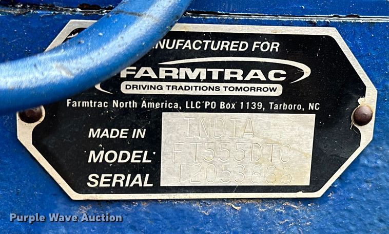 image for item DQ6364 Farmtrac  FT555DTC MFWD tractor