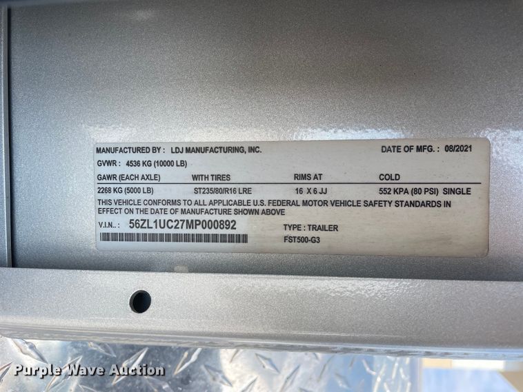 image for item DS5463 2021 Thunder Creek Equipment  FST500  fuel trailer 