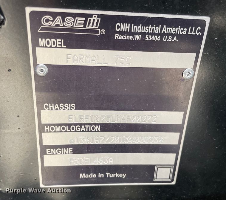 image for item DS5465 2021 Case IH Farmall  75C MFWD tractor