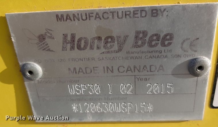 image for item DV9908 2015 Honey Bee WSP30 draper head