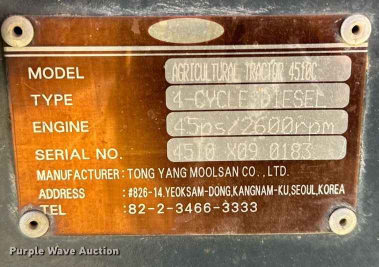 image for item EH6551 2005 Mahindra 4510C MFWD tractor