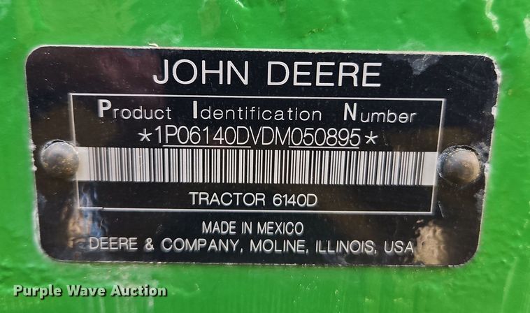 image for item EI3584 2014 John Deere 6140D MFWD tractor