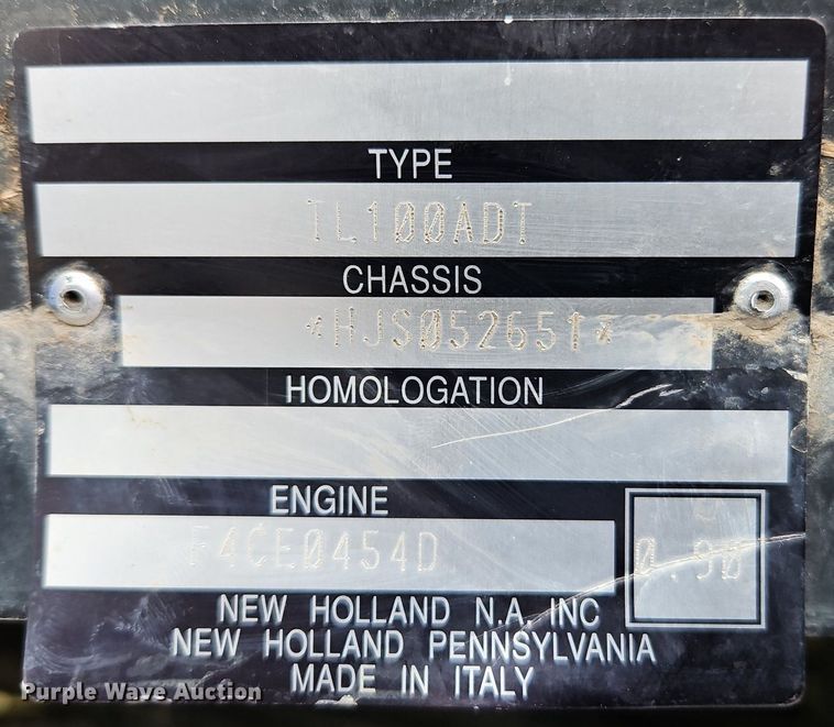 image for item EI3599 2006 New Holland  TL100ADT MFWD tractor