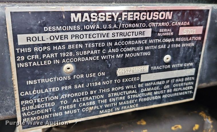 image for item EI3622 1995 Massey Ferguson  8160 MFWD tractor