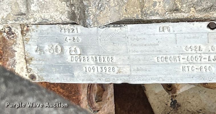 image for item EK4144 1980 Ford 9000 flatbed truck