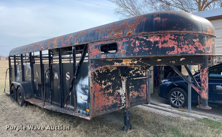 image for item LV9247 Shop built  livestock trailer