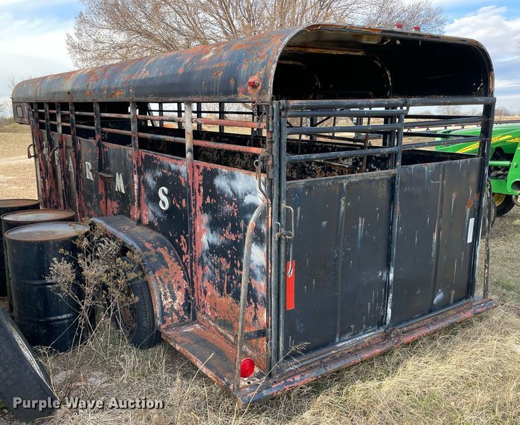 image for item LV9247 Shop built  livestock trailer