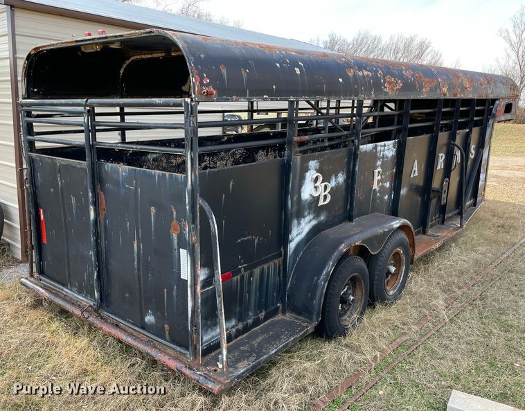 image for item LV9247 Shop built  livestock trailer