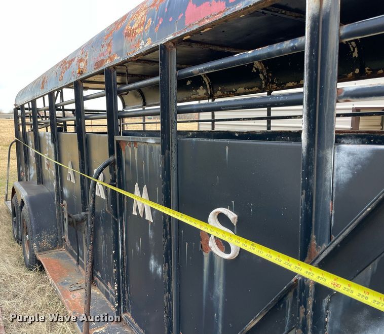 image for item LV9247 Shop built  livestock trailer