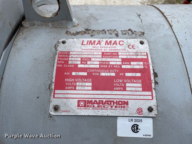 image for item LW9012 Lima Mac 440MSI0888 generator