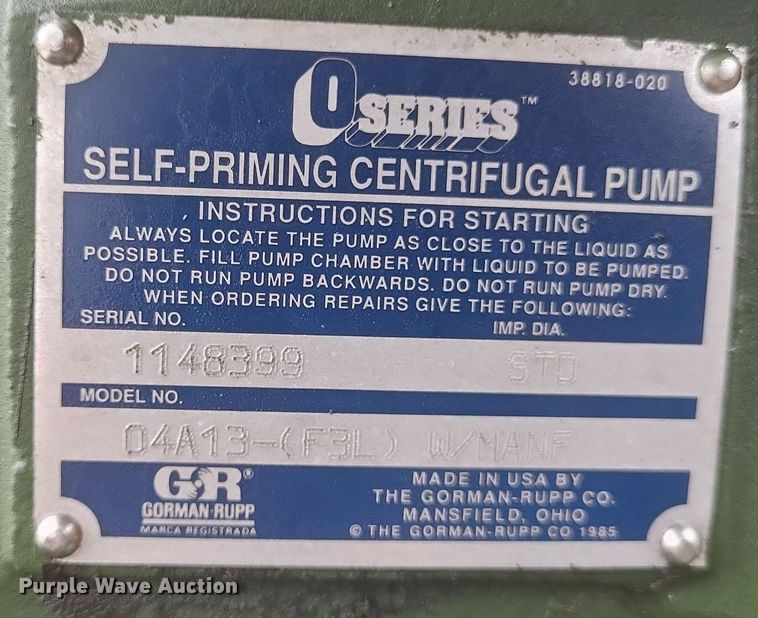 image for item MJ9017 1999 Engineered Air Systems water pump