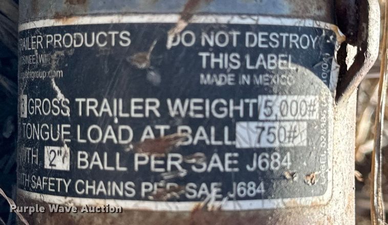 image for item NJ9428 Shop built utility bed trailer