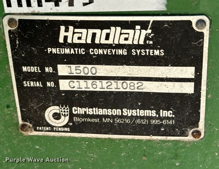 image for item OJ9659 Handlair 1500 grain vacuum