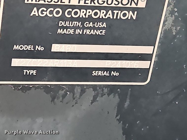 image for item OK9812 2005 Massey Ferguson  8480 MFWD tractor
